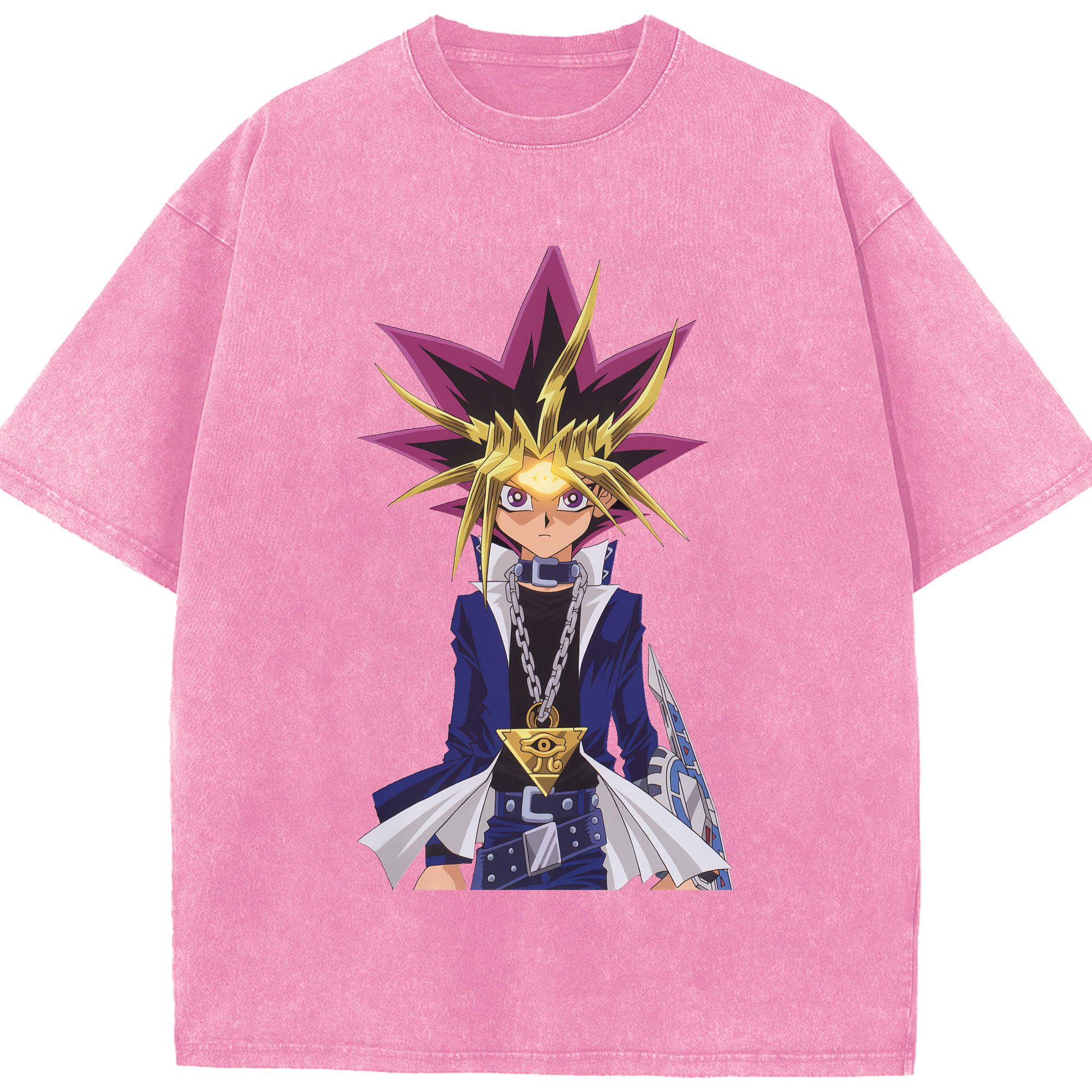 （画像用） 遊☆戯☆王 Yu-Gi-Oh! 綿100% ヴィンテージ風 半袖Tシャツ（フロントプリント）